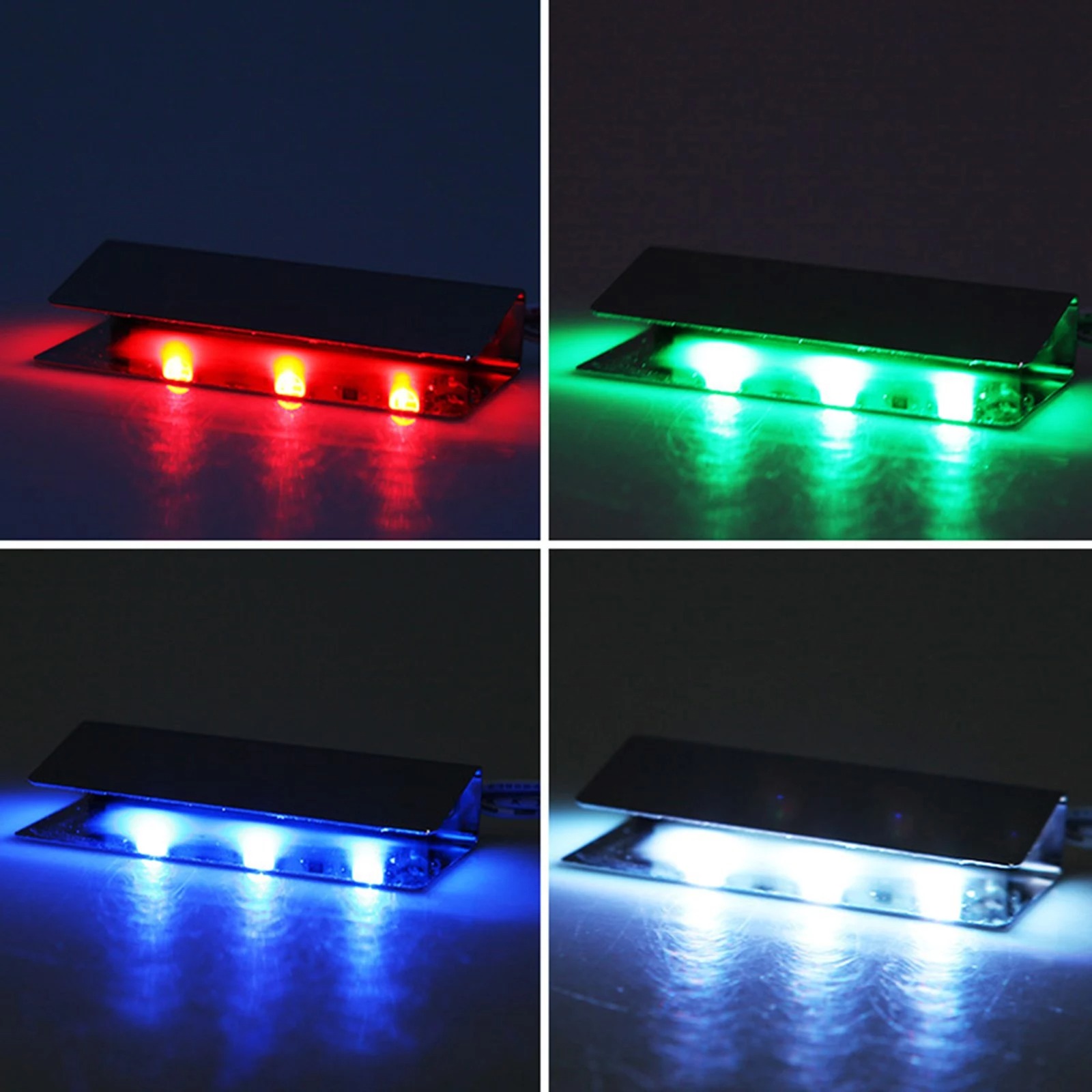 glass shelf lighting