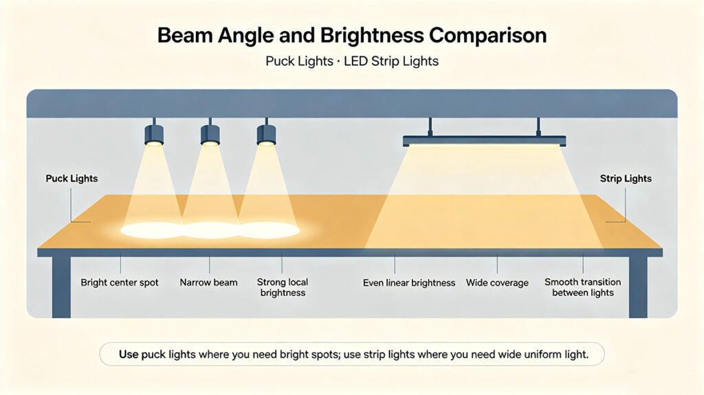 Puck Lights vs Strip Lights